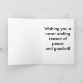 Weihnachtsschmuck Große Schriftart Weihnachtskarte Feiertagskarte (Innenseite)