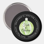Weihnachtsschmuck (grün gestrichen)/Save the Date Magnet (Vorderseite/Rückseite)