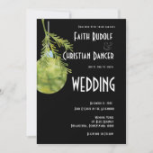 Weihnachtsschmuck Grün, Moderne Hochzeit Ankündigung (Vorderseite)