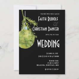 Weihnachtsschmuck Grün, Moderne Hochzeit Ankündigung