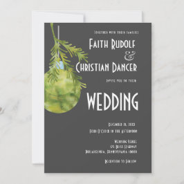 Weihnachtsschmuck Grün, Moderne Hochzeit Ankündigung
