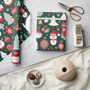 Weihnachtsschmuck Grüne Dekoration Umschlagpapier Geschenkpapier