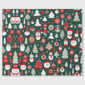 Weihnachtsschmuck Grüne Dekoration Umschlagpapier Geschenkpapier (Flach)