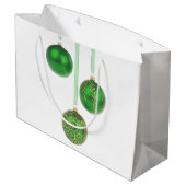 Weihnachtsschmuck Grüne Kugel Große Geschenktasche Geschenktüte (Rückseite Schrägansicht)