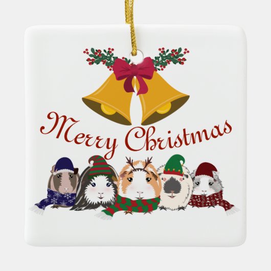 Weihnachtsschmuck Guinea Schweine (Vorderseite)