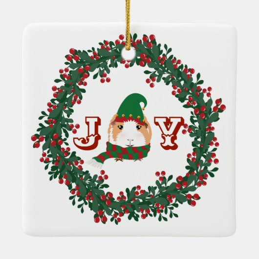 Weihnachtsschmuck Guinea Schweine (Rückseite)