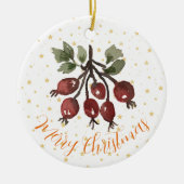 Weihnachtsschmuck Handgemalt Wasserfarbe Rose Ange (Vorne)