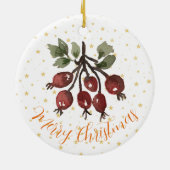 Weihnachtsschmuck Handgemalt Wasserfarbe Rose Ange (Hinten)