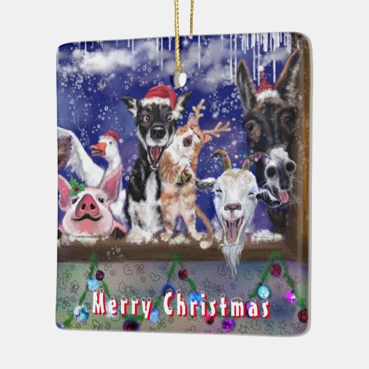 Weihnachtsschmuck Happy Farm Animal Party Fun (Links)