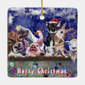 Weihnachtsschmuck Happy Farm Animal Party Fun (Rückseite)