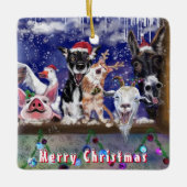 Weihnachtsschmuck Happy Farm Animal Party Fun (Vorderseite)