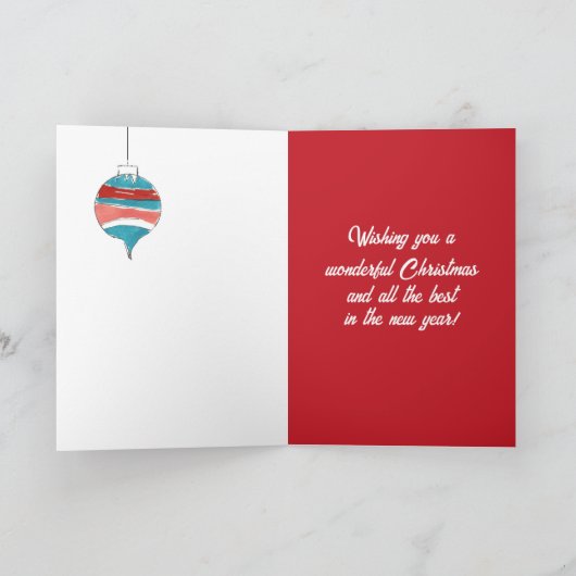 Weihnachtsschmuck Happy Holiday Grüße Karte (Innenseite)