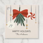 Weihnachtsschmuck Happy Holidays Geschenkanhänger (Vorderseite)