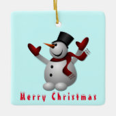 Weihnachtsschmuck Happy Snowman (Vorderseite)