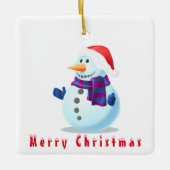 Weihnachtsschmuck Happy Snowman (Vorderseite)