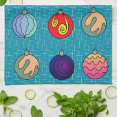 Weihnachtsschmuck helle Farben Funky Designs Geschirrtuch (Gefaltet)