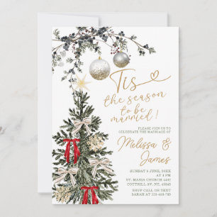 Weihnachtsschmuck Hochzeit Saison Zu Heiraten Einladung