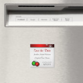 Weihnachtsschmuck Hochzeit Speichern Sie das Date  Magnet (In Situ (Geschirrspüler))