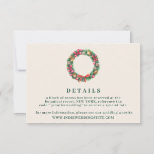 Weihnachtsschmuck Hochzeitsdetails Einladung