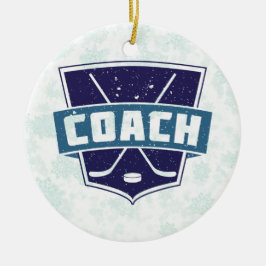 Weihnachtsschmuck, Hockeytrainer Keramikornament