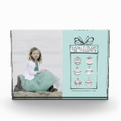 Weihnachtsschmuck Holiday Foto Block (Vorderseite)