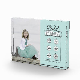 Weihnachtsschmuck Holiday Foto Block