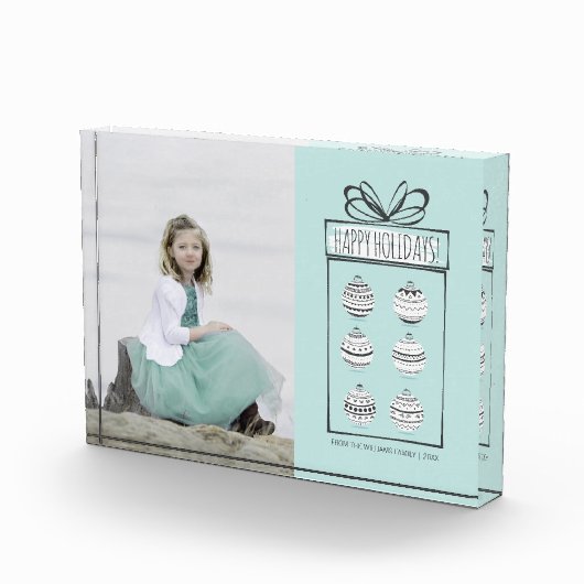 Weihnachtsschmuck Holiday Foto Block (Rechts)