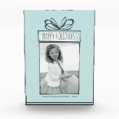 Weihnachtsschmuck Holiday Foto Block (Vorderseite)