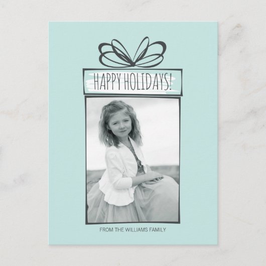 Weihnachtsschmuck Holiday Foto Postkarte (Vorderseite)