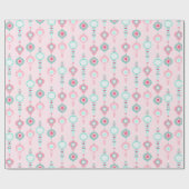 Weihnachtsschmuck Hübsch Pink Holiday Geschenkpapier (Flach)