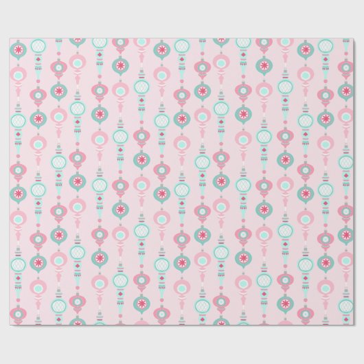 Weihnachtsschmuck Hübsch Pink Holiday Geschenkpapier (Flach)