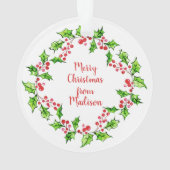 Weihnachtsschmuck im benutzerdefinierten Text Ornament (Rückseite)