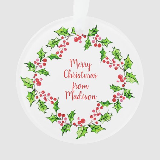 Weihnachtsschmuck im benutzerdefinierten Text Ornament (Vorderseite)