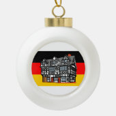 Weihnachtsschmuck im Deutschen Flaggenhaus Keramik Kugel-Ornament (Vorderseite)