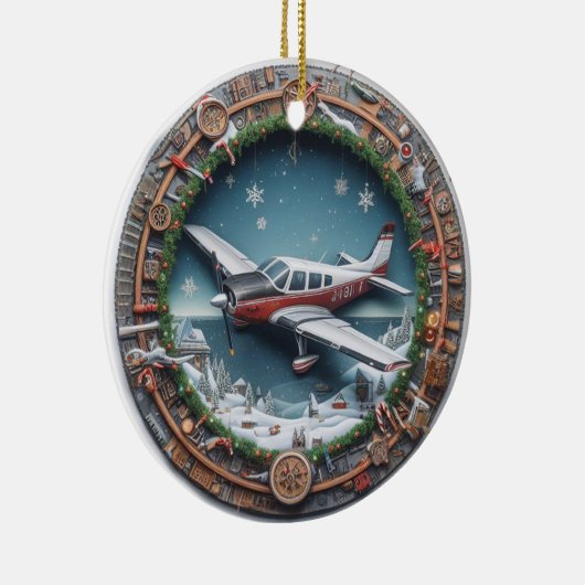 Weihnachtsschmuck im Flugzeug (Rechts)