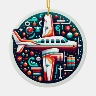 Weihnachtsschmuck im Flugzeug