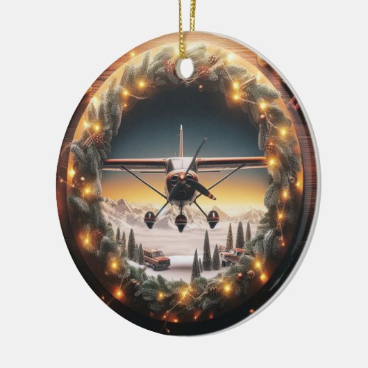 Weihnachtsschmuck im Flugzeug (Links)