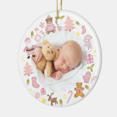 Weihnachtsschmuck im Foto des Festes (Links)