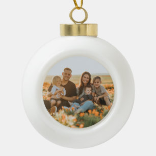 Weihnachtsschmuck im Foto Keramik Kugel-Ornament