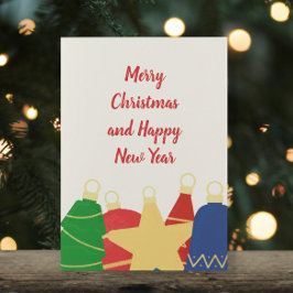 Weihnachtsschmuck im Retro-Stil Feiertagskarte