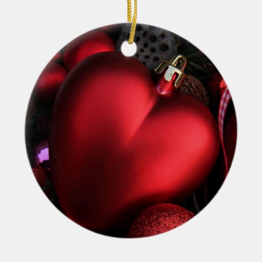 Weihnachtsschmuck im Roten Herz (Vorne)