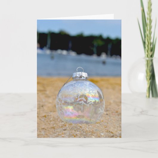 Weihnachtsschmuck im Sand Karte (Vorderseite)