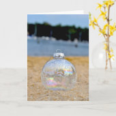 Weihnachtsschmuck im Sand Karte (Gelbe Blume)