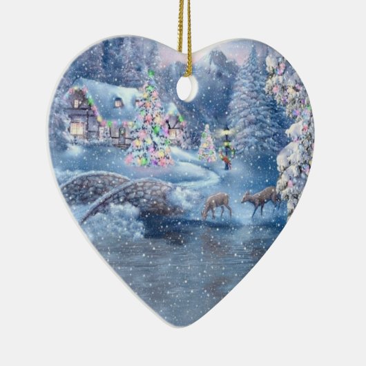 Weihnachtsschmuck im Schnee (Rechts)