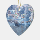 Weihnachtsschmuck im Schnee (Links)