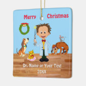 Weihnachtsschmuck im Veterinärwesen, Männerhutte (Links)