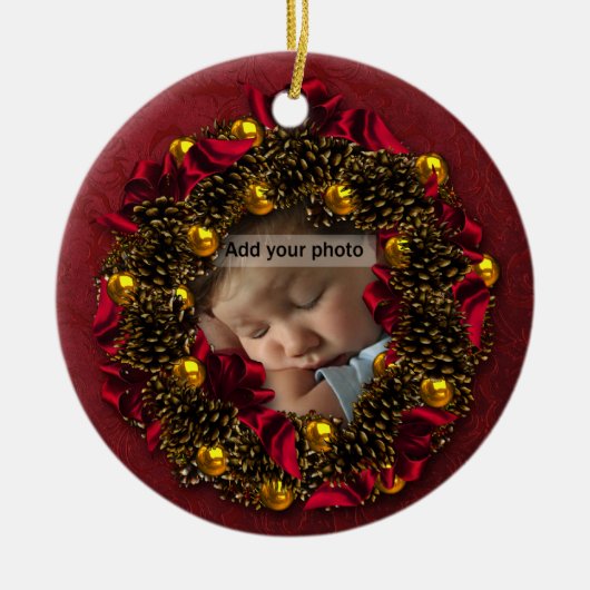 Weihnachtsschmuck im Vintagen Foto (Vorne)