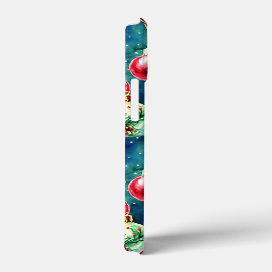 Weihnachtsschmuck in Aquarellen, rot und Aquamarin Case-Mate iPhone Hülle (Rückseite / Rechts)