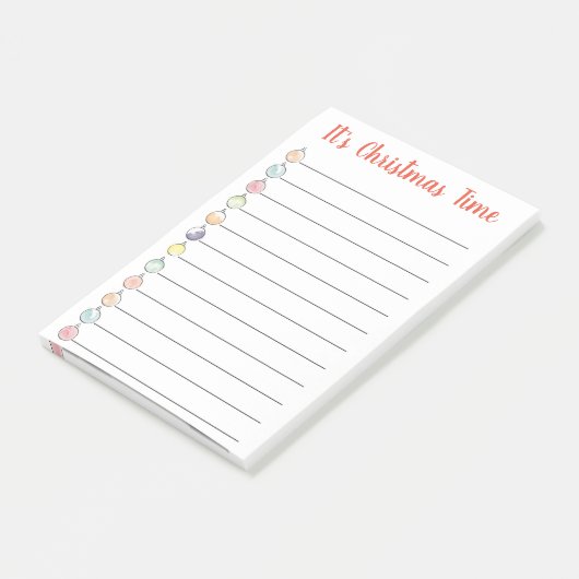 Weihnachtsschmuck in Aquarellform Post-it Klebezettel (angewinkelt)