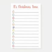 Weihnachtsschmuck in Aquarellform Post-it Klebezettel (Vorderseite)